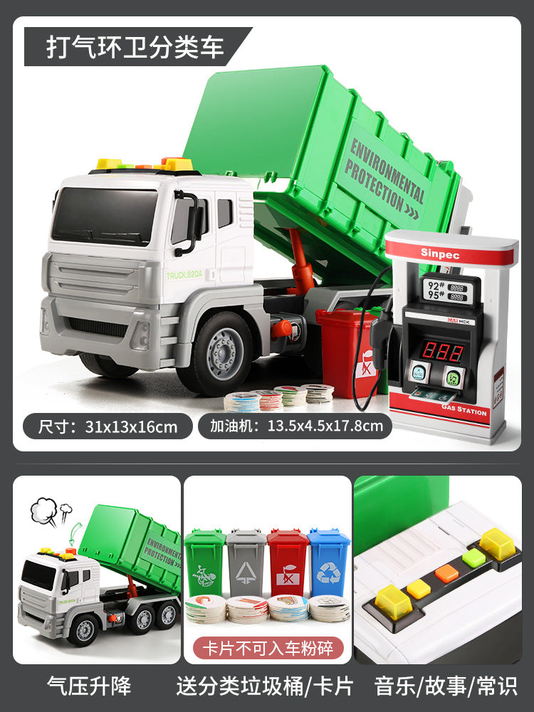 Kids' gas station toy model - realistic miniature cars - early education & pretend play for boys & babies - birthday gift