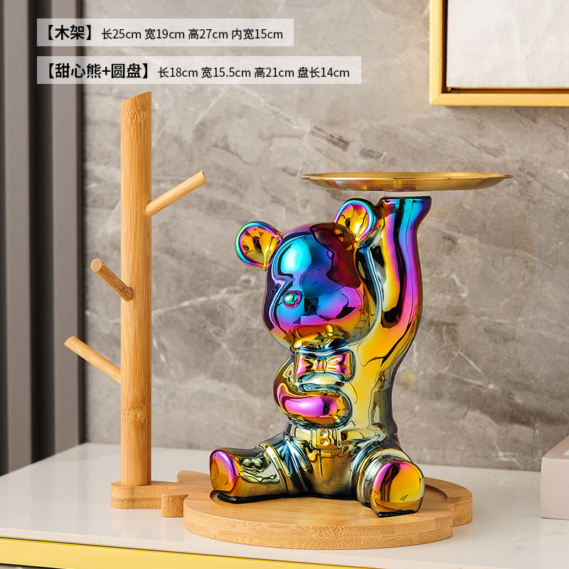 Entryway console table key holder tray - violent bear design, luxury & high-end home decor accent