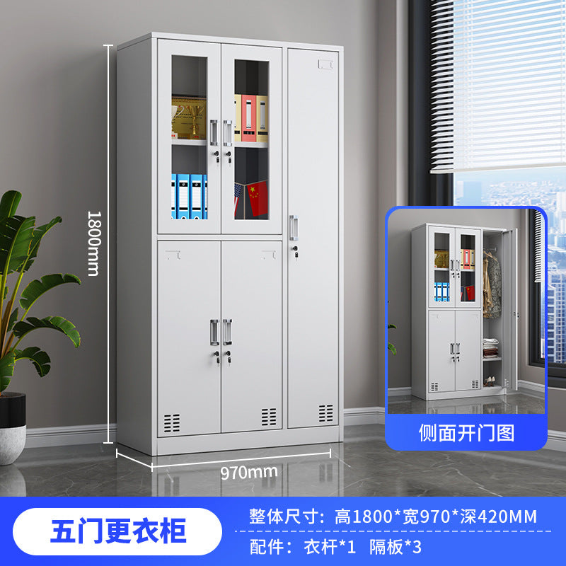Employee locker factory four-door six-door shoe dormitory locker bathroom changing wardrobe with lock 24-door iron cabinet