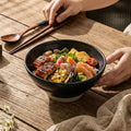Japanese-style stoneware rice bowl ceramic soup bowl unique creative tableware household dinner bowl retro dessert & salad bowl