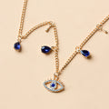 Wholesale devil's eye alloy necklace - european and american cross-border crystal eye jewelry - summer gold-plated european and american style pendant for women