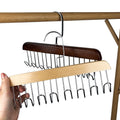 Solid wood clothes hanger intimates vest wooden storage rack tie hanging multi-function hook clothing store clothes drying rack wholesale