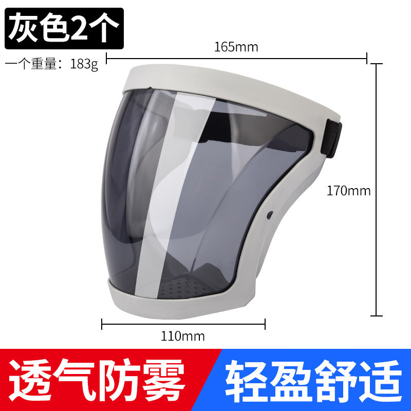 High-clarity protective face shield - transparent full face cover, hd anti-dust, anti-fog, ideal for pesticide application, face protection, and welding