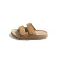 new birkenstock-style women's sandals - summer outdoor wear, double strap, velcro closure, fashionable, non-slip beach slides - women's export model