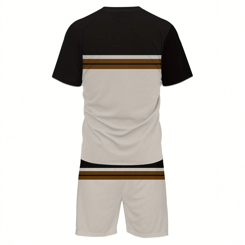 men's short-sleeve and shorts set, casual sportswear set, 3d printed cross-border hot seller, dropshipping available