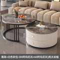 Rock slab coffee table modern casual solid wood round small apartment coffee table living room accessible luxuryfor home normcore folding marble