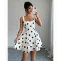 cross-border fashion summer sexy hot girl polka dot waist slimming lookdress