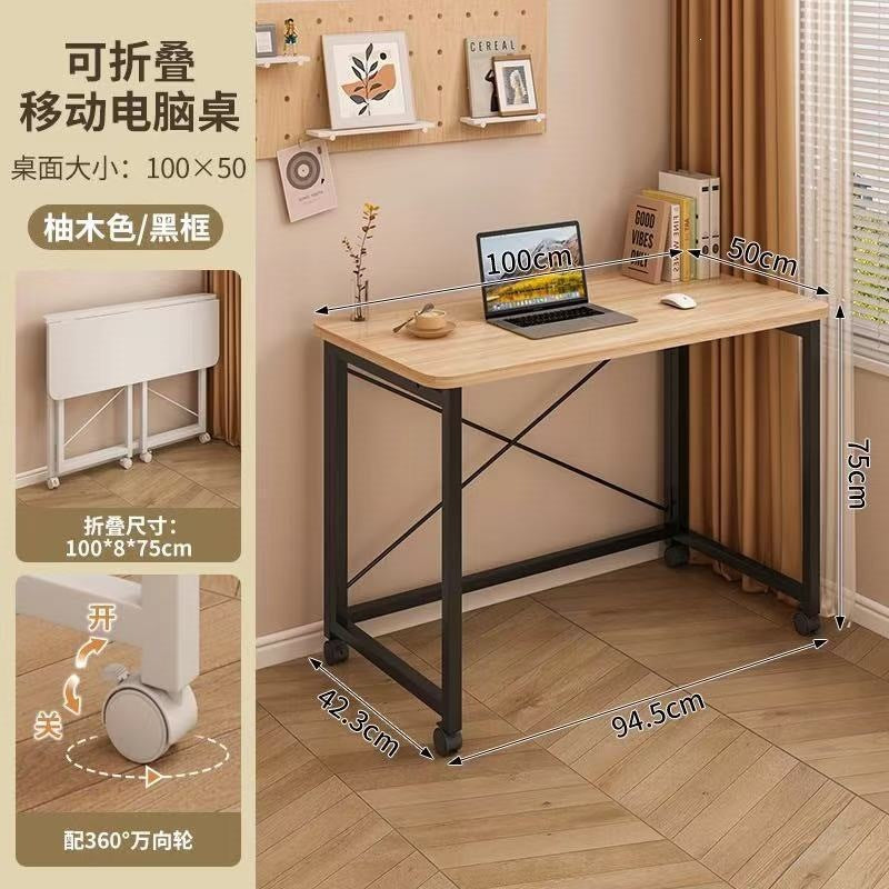 Foldable table, portable desk, home computer desk, bedroom nook desk, bedside table, simple study table, workstation