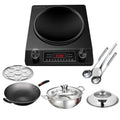 3500w black concave surface [comes with wok + soup pot + lid + shovel and spoon]