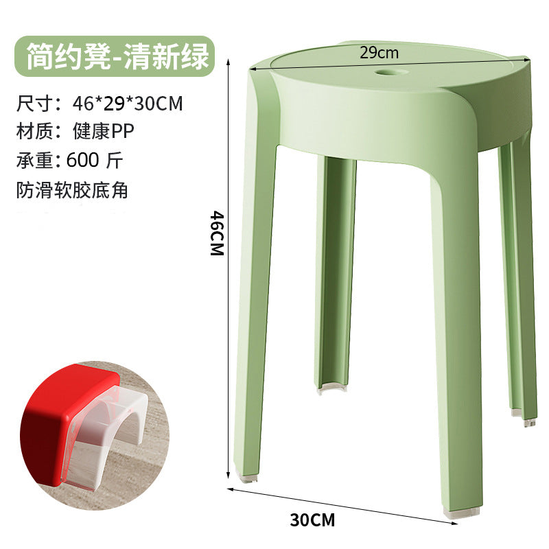 Scandinavian plastic chair thickenedfor home stool restaurant dining table chair casual desk study classy back chair bench