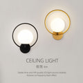 Wall lamp accessible luxury bedroom bedside lamp modern casual starry sky scandinavian style stylish golden round entrance wall lamp