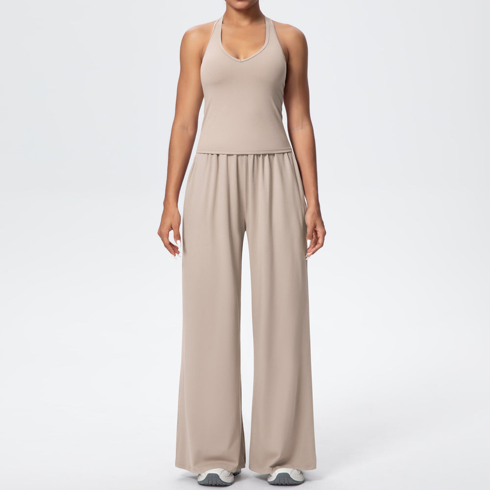Fashionstylishnew arrival brushed yoga clothes, quick-drying, breathable, beautiful back sports suit, outdoor casual running fitness clothes