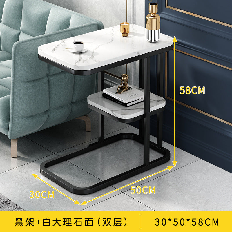Sofa side table Mini small coffee table Living room Modern side cabinet Side cabinet Balcony storage Small table Light luxury square corner table