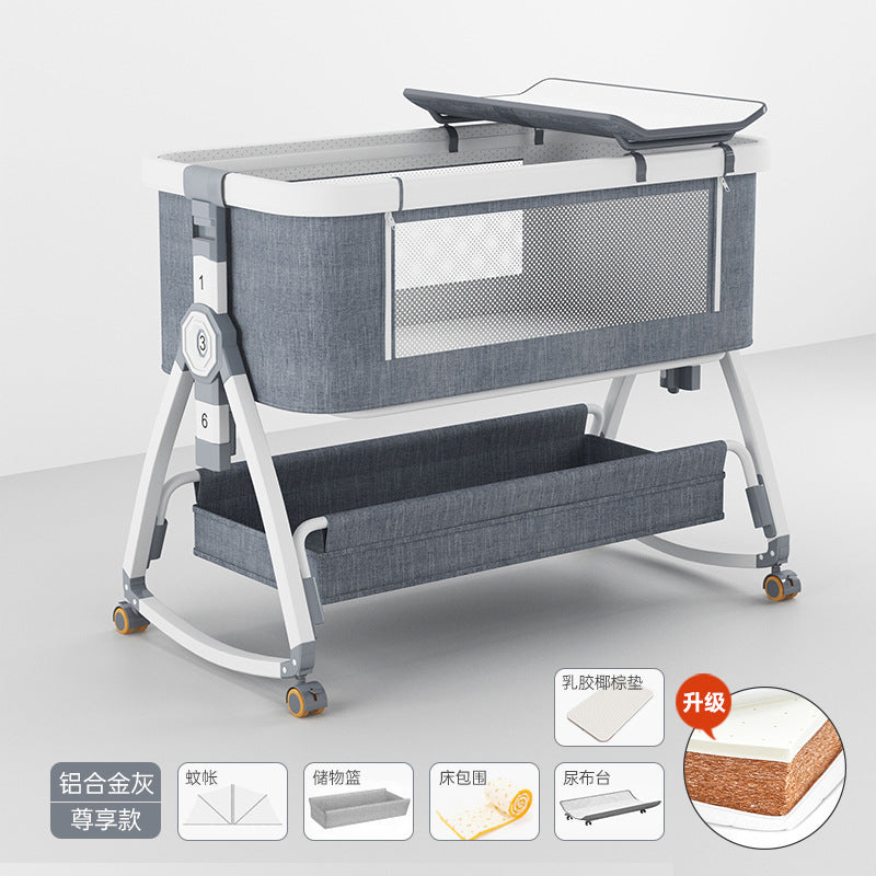 Baby crib - portable, foldable, multi-functional bassinet - newborn & toddler convertible bed
