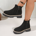 new arrival: plus-size chelsea boots for women - spring/autumn suede ankle boots with side zipper, wholesale trendy styles