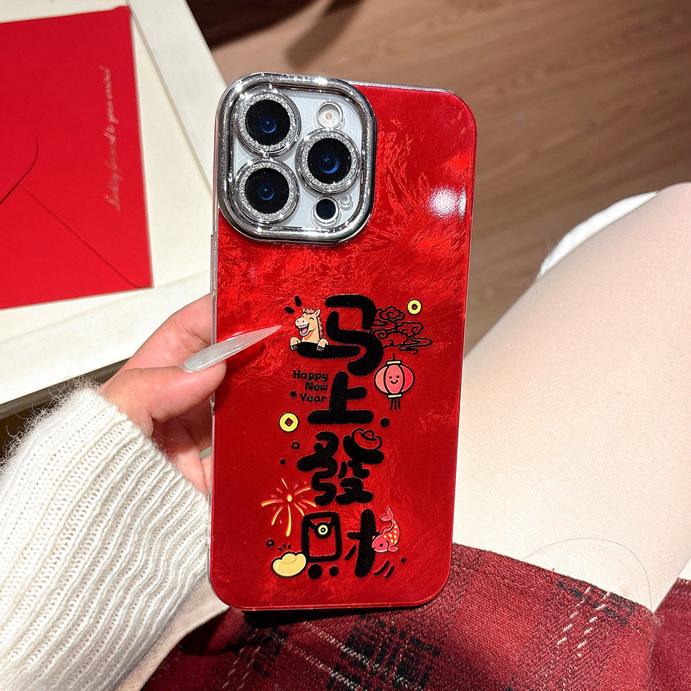 Opporeno15 mobile phone case a93 r17 glitter swirl festive red case oppo reno15 mobile phone case