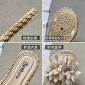 Bow-tie slippers for women, fashionable and versatile, popular one-line flat bottom 2024 summernew arrival cool slippers ins trend