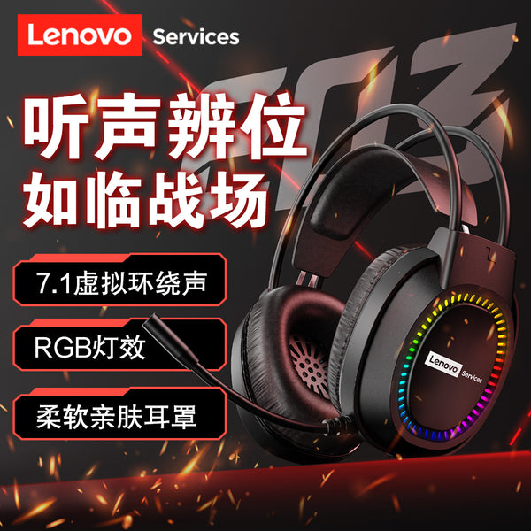 Lenovo Lenovo E03 Computer Headset Headset Desktop Laptop USB Game Office Wholesale