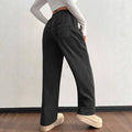 autumn/winter new arrival: women's relaxed fit drawstring solid color pocket casual pants - perfect for cross-border e-commerce on  (us & europe)