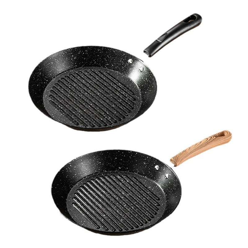 Medical stone porous frying pan, egg frying pan, multi-functional flat bottom non-stick boiler stove neutral breakfast egg frying pan wholesale