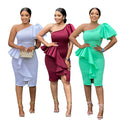sourcing:  new women's off-the-shoulder, cinched-waist, bodycon, professional-style fashion dress