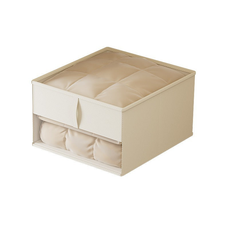 Mesh clothes storage box Visual clothing Household fabric finishing box Drawer type layered pants storage large capacity