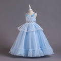 Amazon's new children's dress: patchwork princess gown for girls - high-end, stylish, perfect for hosts, performances, and evening events