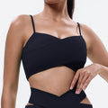 New eco-friendly fabric yoga top for women, suitable for running and pilates. features built-in bra pads, a premium feel, and is perfect for fitness and workouts