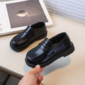 Kids' british style leather shoes -  spring/autumn new collection - girls' loafers - fashionable, versatile, retro slip-on flats