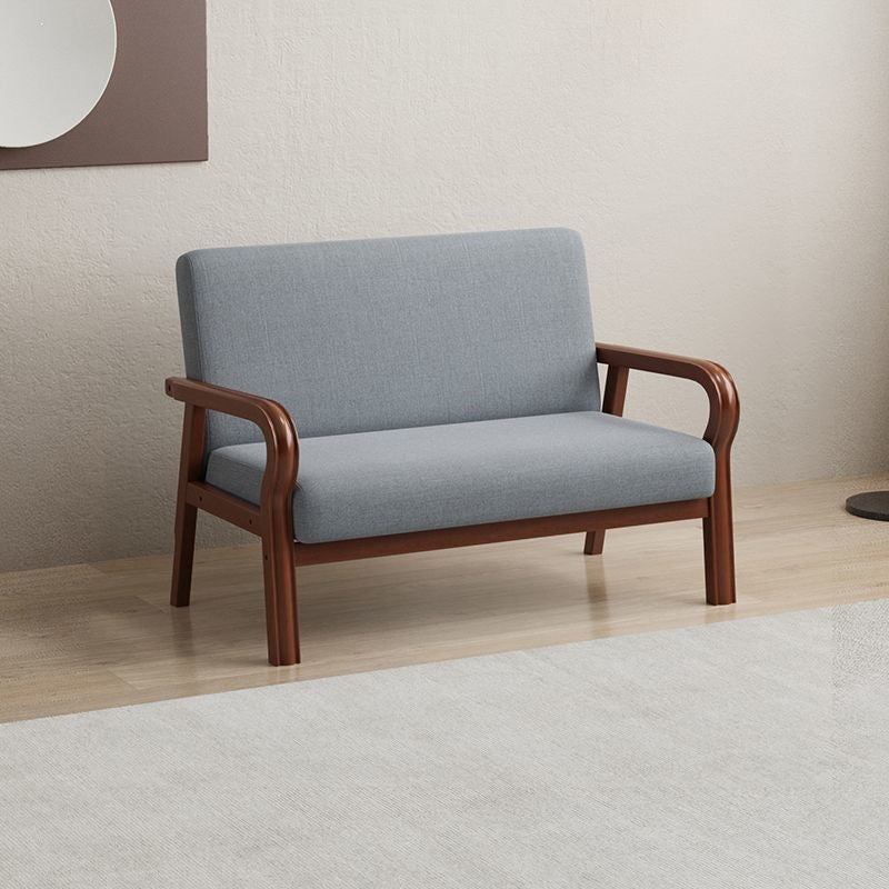 Single sofa simple living room rental small sofa popular bedroom mini double three-person small solid wood sofa chair