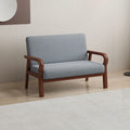 Single sofa simple living room rental small sofa popular bedroom mini double three-person small solid wood sofa chair