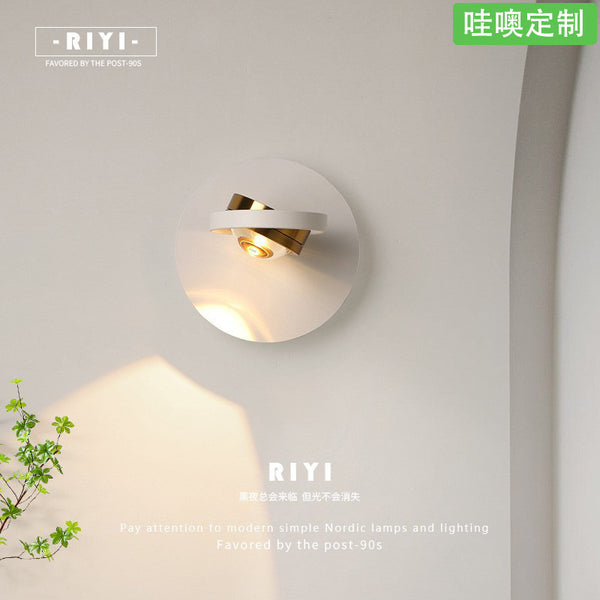 [Wow] Eye protection full spectrum LED wall lamp bedside bedroom stairs corridor household rotatable background wall lamp