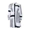 D3187 european and american women's clothing  new arrival: export-grade printed pleated fashion tie-up casual plus size african dress