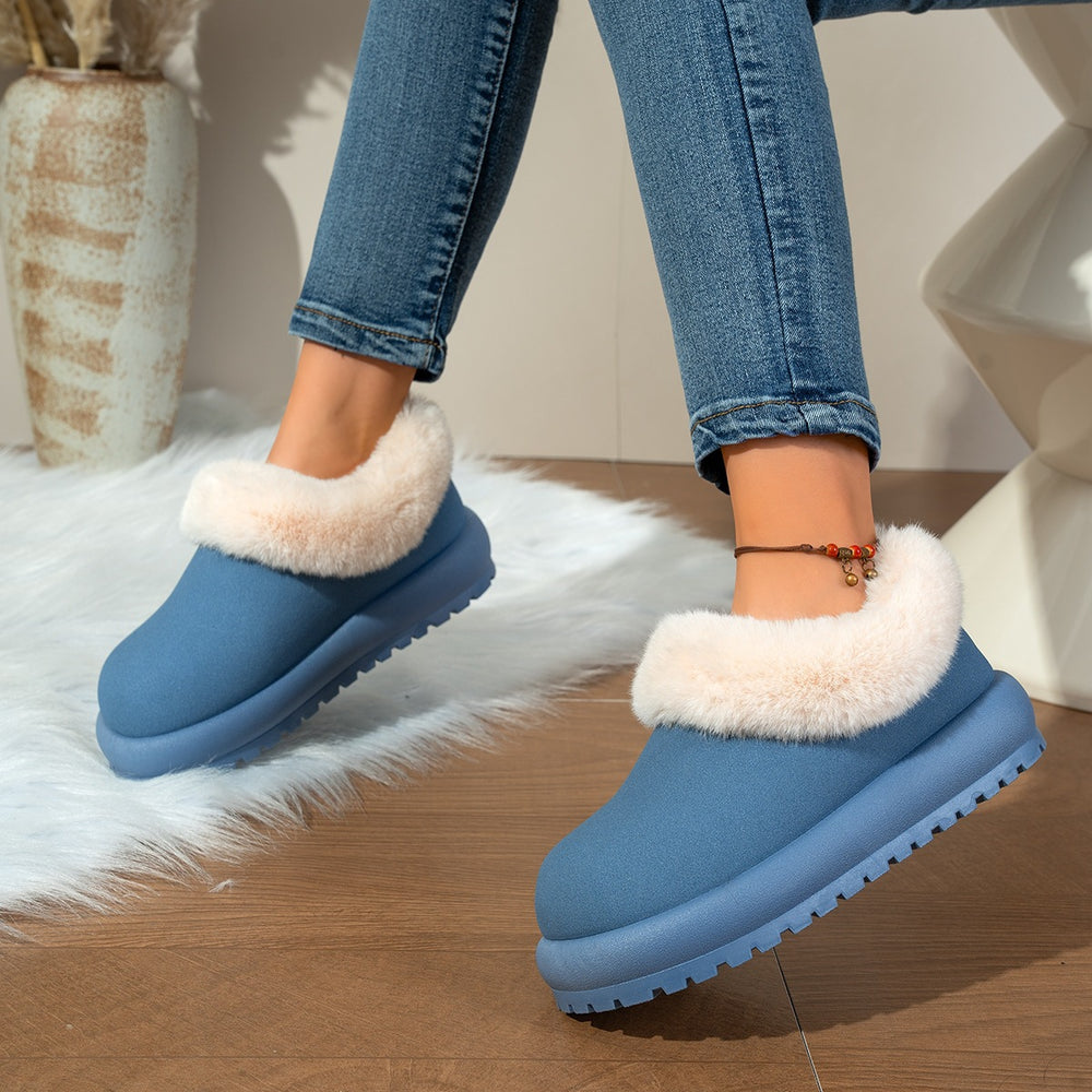 summer new arrival: plus-size women's casual comfort fleece-lined slippers - stylish outerwear wholesale