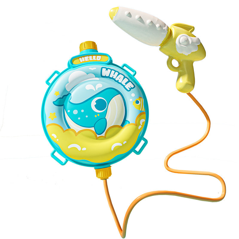 Kids' backpack water gun - beach water play, pull-out dinosaur water gun toy - wholesale supply for night market stalls