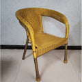 Balcony table and chair courtyard rattan chair three-piece outdoor chair rattan thickened elderly backrest casual outdoor table and chair