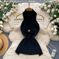 Accessible luxury thousand gold style classy sleeveless knitting vest women's summer metal twist design chic hot girl tops trendy