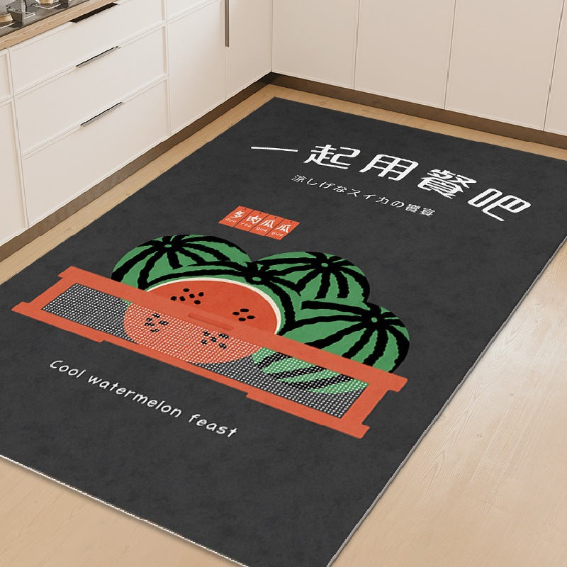 Kitchen floor mat non-slip oil-proof wipeable no-wash carpet foot pad waterproof pvc wipeable stain-resistant whole floor for home