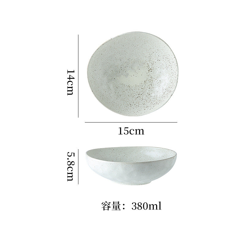 Japanese retro stoneware ceramic tableware restaurant hotel business dessert bowl soup bowl pasta bowl good-looking kiln bowl