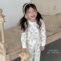 Kids' fall/winter thermal underwear set - boys' and girls' base layer loungewear - soft fleece cotton warm innerwear