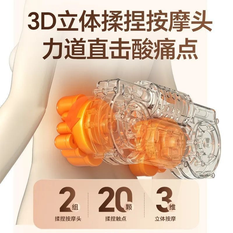 Wholesale kneading hot compress for homecervical spine shoulder neck waist back imitation human hand deep relaxation full body massage small square pillow