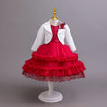Ready-to-ship wholesale children's three-piece dress set, kids' formal gown, tulle princess dress, girls' dress, baby dress