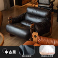 Lazy sofa single living room italian retrocasual designer accessible luxury solid wood jersey sofa chair lounge chair