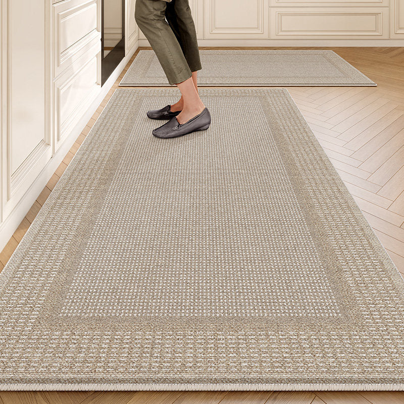 Kitchen floor mat non-slip oil-proof wipeable waterproof pure color stain-resistant mat easy-care for homethickened foot mat wholesale