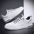Men's casual leather shoes - spring/autumn 2025 new collection - men's white flat shoes - versatile winter sports white shoes for teens