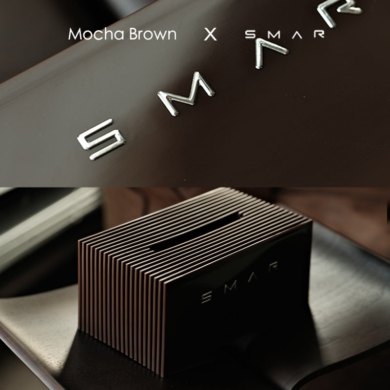 Minimalist Nordic style tissue box, high-end light luxury paper box in living room, creative desktop paper box for household coffee table ornament