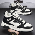High-top men's sneakers: 2025 new trendy spring leather casual skate shoes, air force style, men's model one, student sports fashion sneakers