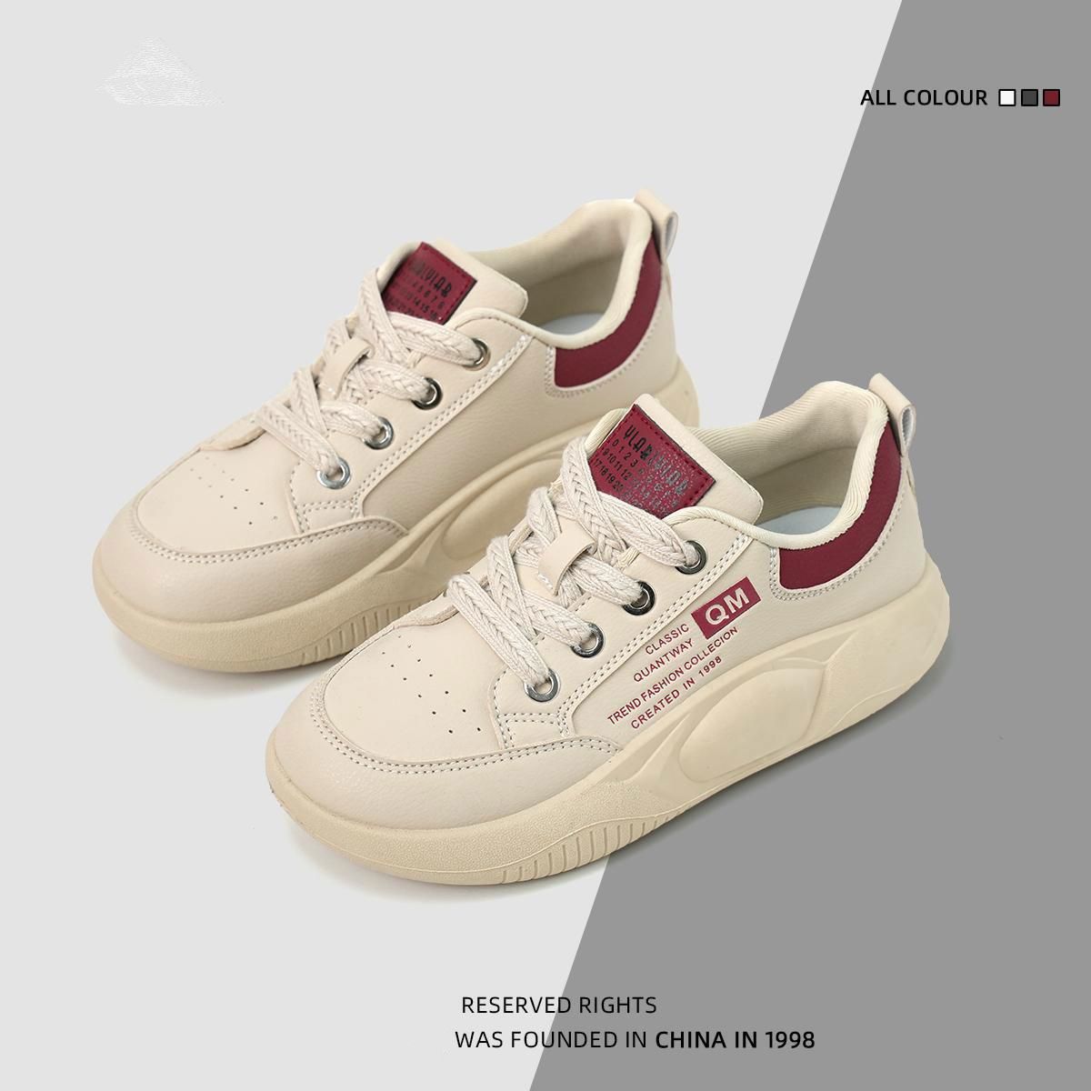 Dad sports shoes 2024 spring and autumn new versatile casual non-slip stepping on shit soft-soled white shoes popular women's shoes