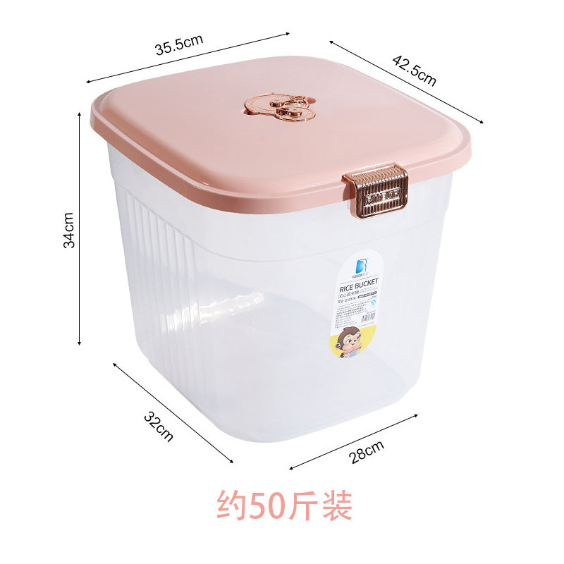 Household miscellaneous grains insect-proof and moisture-proof storage surface box with rice bucket box 25kg large capacity sealed 10kg food-grade rice bucket
