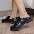 plus sizethick soletie back loafers for women spring & fallnew arrivaltie backjkflats black british small leather shoes